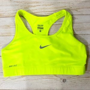 Nike Dri-fit medium sports bra neon yellow